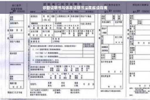 诊断证明书与休息证明书深度解读指南