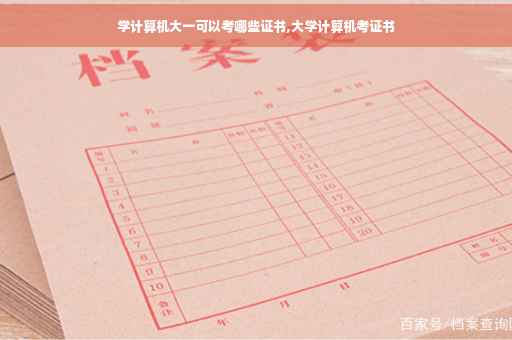 学计算机大一可以考哪些证书,大学计算机考证书