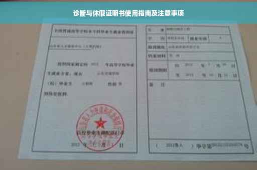 诊断与休假证明书使用指南及注意事项