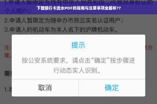 下载银行卡流水PDF的指南与注意事项全解析??