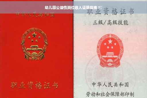 幼儿园公益性岗位收入证明指南 ?✨