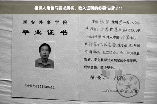 担保人角色与要求解析，收入证明的必要性探讨??