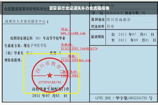 蓝田县毕业证遗失补办全流程指南