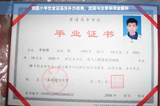 洛阳小学毕业证丢失补办指南，流程与注意事项全解析
