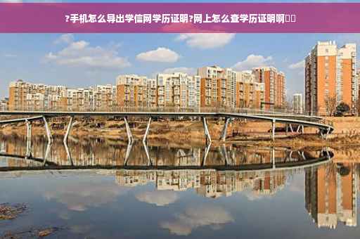 ?手机怎么导出学信网学历证明?网上怎么查学历证明啊⚡️