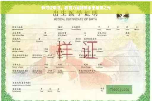 师范证明书，教育力量铸就未来希望之光