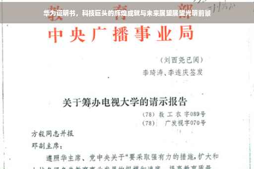 华为证明书，科技巨头的辉煌成就与未来展望展望光明前景