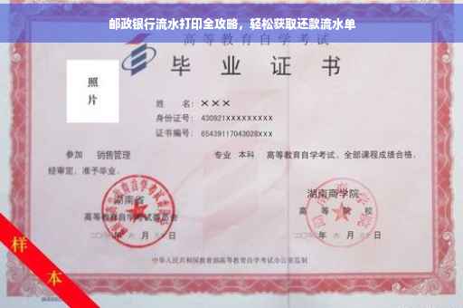 邮政银行流水打印全攻略，轻松获取还款流水单