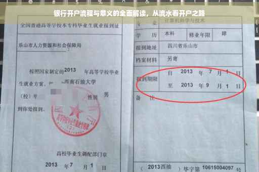 银行开户流程与意义的全面解读，从流水看开户之路