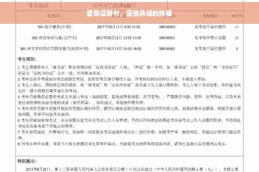 爱意证明书，深情承诺的旅程