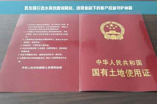 民生银行流水真伪查询网站，透明金融下的客户权益守护神器