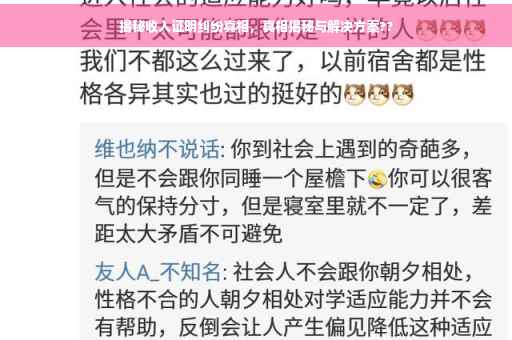 揭秘收入证明纠纷真相，真相揭秘与解决方案??
