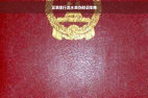 富滇银行流水真伪验证指南