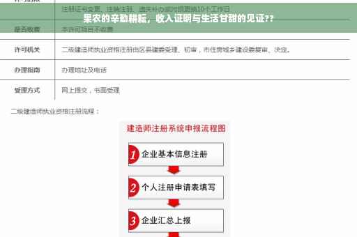 果农的辛勤耕耘，收入证明与生活甘甜的见证??