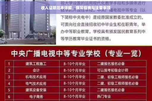 收入证明范本详解，撰写指南与注意事项