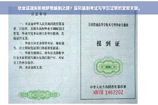 毕业证遗失影响梦想编制之路？探究编制考试与学历证明的紧密关联。