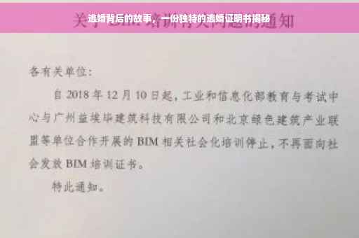 逃婚背后的故事，一份独特的逃婚证明书揭秘