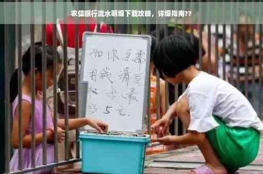 农信银行流水明细下载攻略，详细指南??