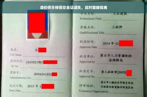 造价师合格但毕业证遗失，应对策略指南