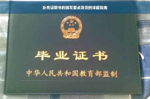 补充证明书的撰写要点及范例详解指南