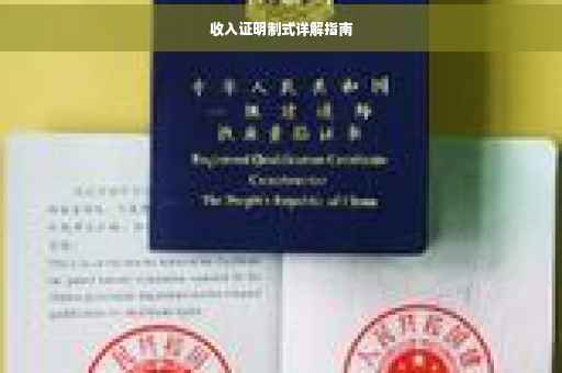 收入证明制式详解指南