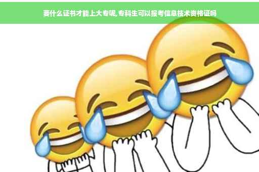 要什么证书才能上大专呢,专科生可以报考信息技术资格证吗