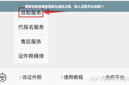 揭秘自媒体盈利奥秘与成功之路，收入证明开头详解?✨