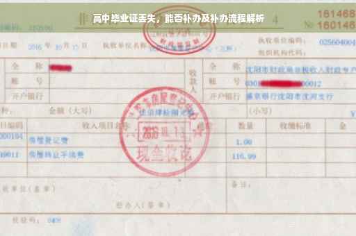 高中毕业证丢失，能否补办及补办流程解析