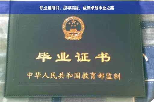 职业证明书，探寻真我，成就卓越事业之路