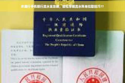 农商行手机银行流水全攻略，轻松掌握流水账单拉取技巧??