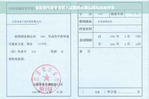 自媒体作者申请收入证明的心路历程与经验分享