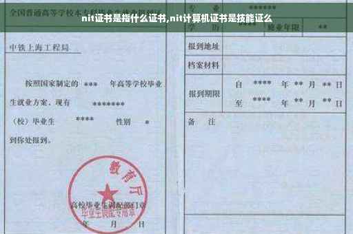 nit证书是指什么证书,nit计算机证书是技能证么