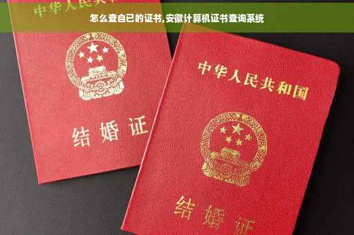 怎么查自已的证书,安徽计算机证书查询系统
