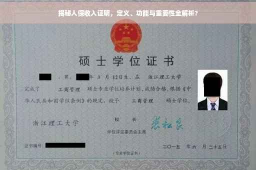 揭秘人保收入证明，定义、功能与重要性全解析?