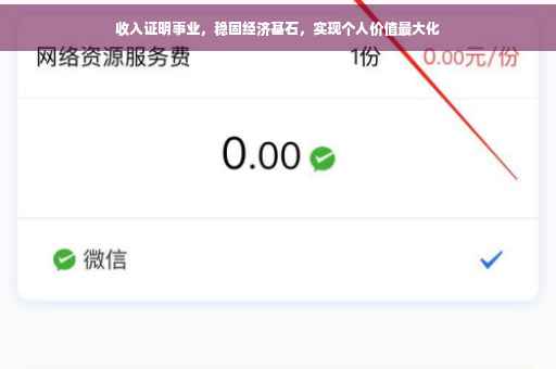 收入证明事业，稳固经济基石，实现个人价值最大化