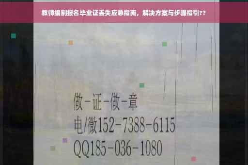 教师编制报名毕业证丢失应急指南，解决方案与步骤指引??