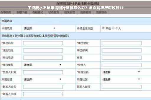 工资流水不足申请银行贷款怎么办？全面解析应对攻略??