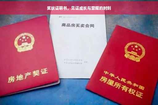 奖状证明书，见证成长与荣耀的时刻