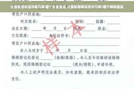 计算机等级证书有几级 哪个含金量高,计算机等级证书分几级?哪个级别最高