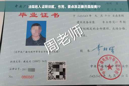 法庭收入证明详解，作用、要点及正确开具指南??