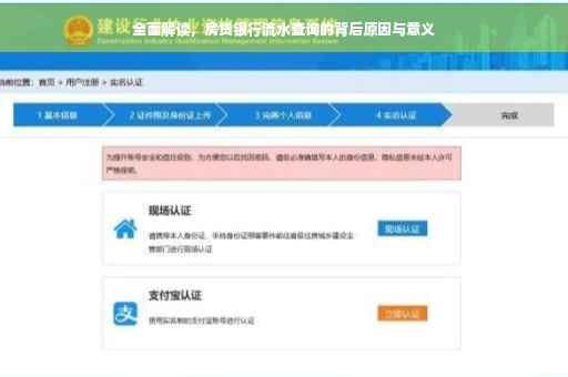 全面解读，房贷银行流水查询的背后原因与意义