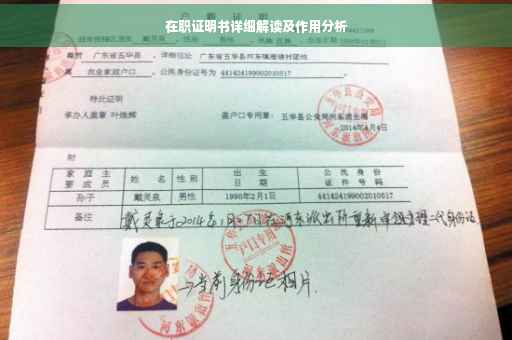 在职证明书详细解读及作用分析