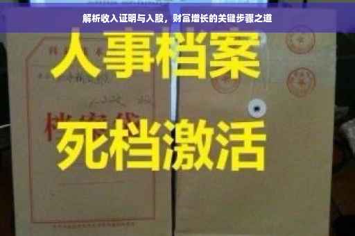 解析收入证明与入股，财富增长的关键步骤之道