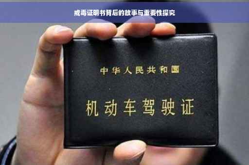 戒毒证明书背后的故事与重要性探究