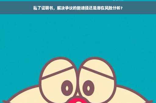 私了证明书，解决争议的新途径还是潜在风险分析？