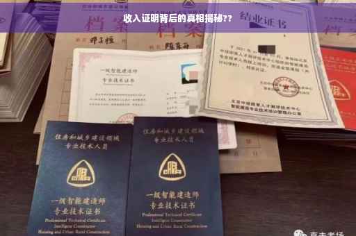 收入证明背后的真相揭秘?? 收入证明背后的真相揭秘??