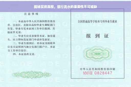 揭秘买房真相，银行流水的重要性不可或缺
