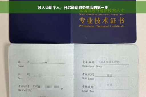 收入证明个人，开启透明财务生活的第一步