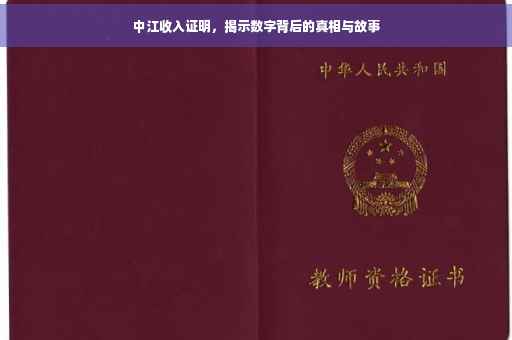 中江收入证明，揭示数字背后的真相与故事