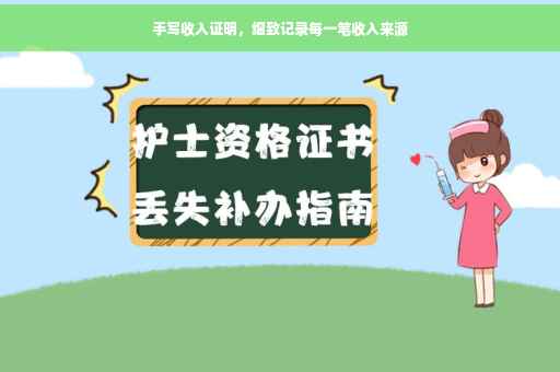 手写收入证明，细致记录每一笔收入来源